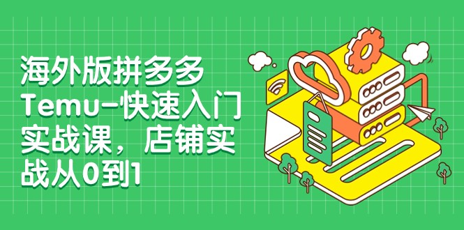 外版拼多多Temu-快速入门实战课，店铺实战从0到1（12节课）-易购网创