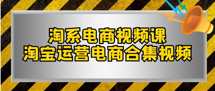淘系电商视频课，淘宝运营电商合集视频（33节课）-易购网创