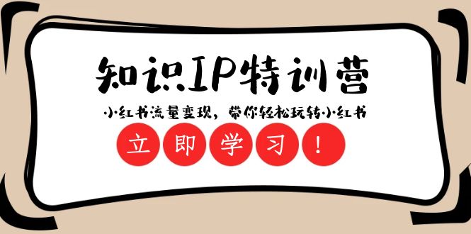 知识IP特训营 ：小红书流量变现，带你轻松玩转小红书（23节视频课）-易购网创