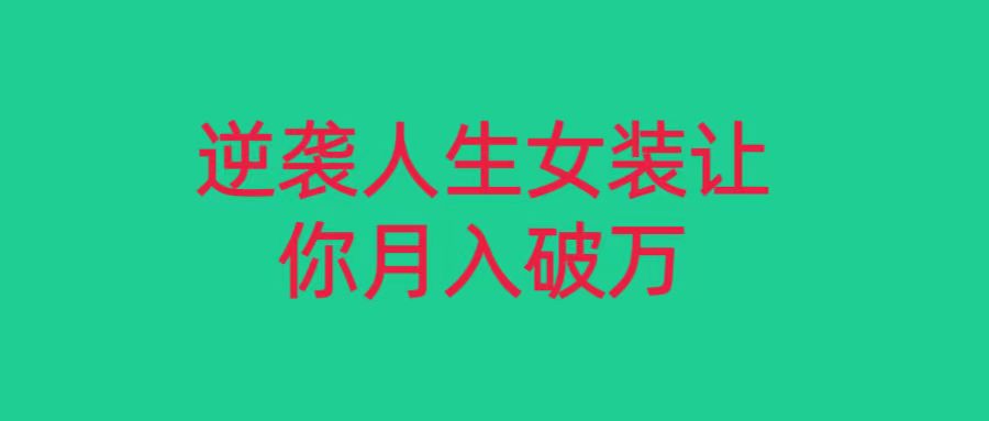 小红书女装无货源月入过万，只要努力就会有成效！-易购网创