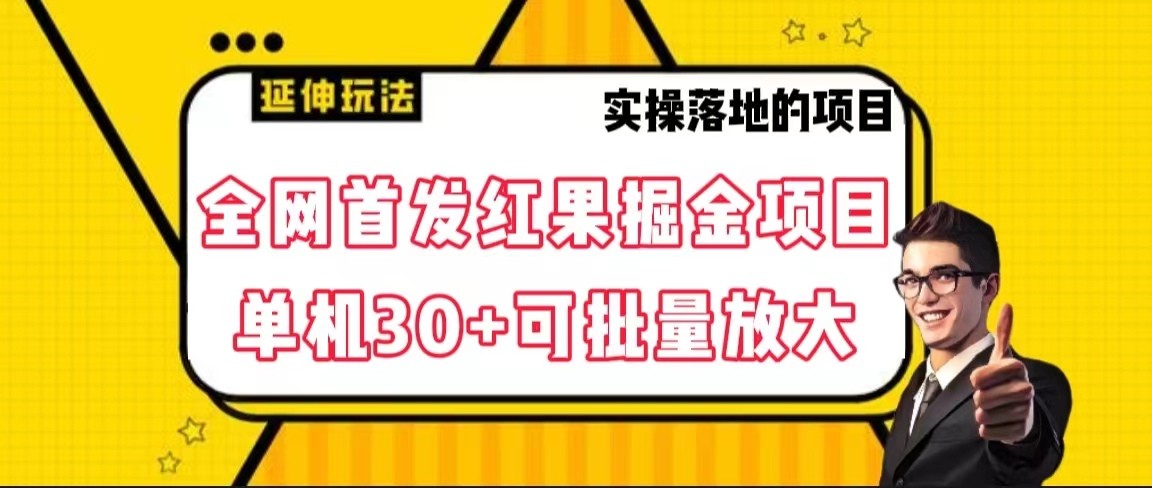 全网首发红果掘金项目，简单操作单机30＋可批量放大-易购网创