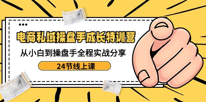 电商私域操盘手成长特训营：从小白到操盘手全程实战分享-24节线上课-易购网创