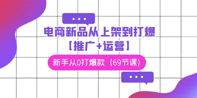 电商新品从上架到打爆【推广+运营】，新手从0打爆款（69节课）-易购网创