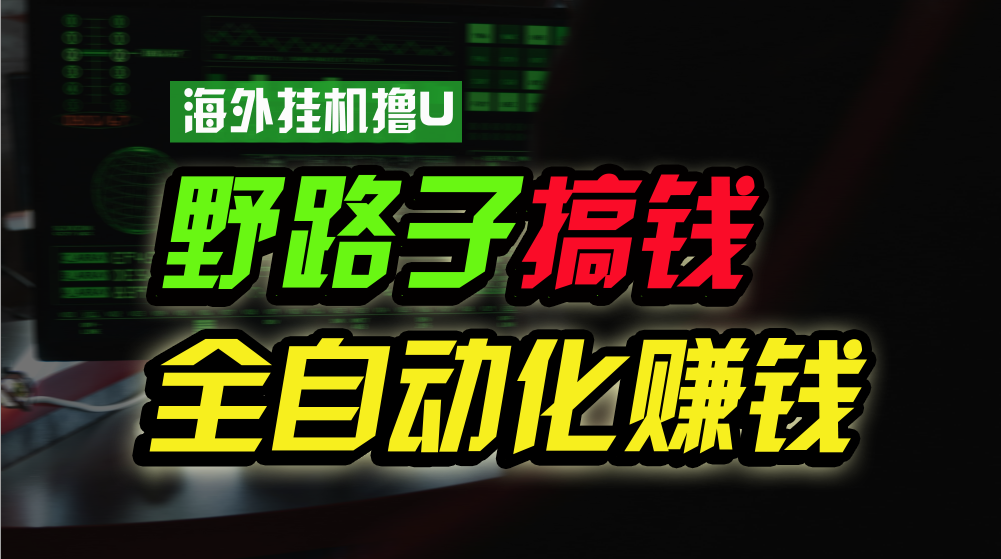 海外挂机撸U新平台，日赚8-15美元，全程无人值守，可批量放大，工作室内部项目！-易购网创