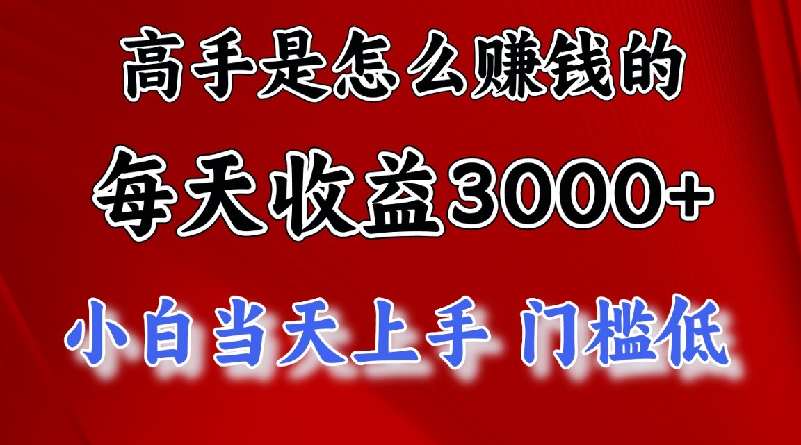高手是怎么一天赚3000+的，小白当天上手，翻身项目，非常稳定。-易购网创