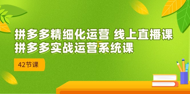拼多多精细化运营 线上直播课：拼多多实战运营系统课（更新47节）-易购网创