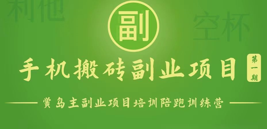 手机搬砖小副业项目训练营1.0，能用手机做的简单小副业-易购网创