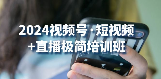 2024视频号短视频+直播极简培训班：抓住视频号风口，流量红利-易购网创