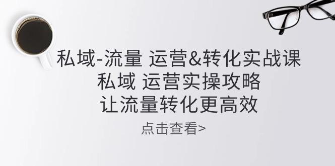 私域流量运营&转化实操课：私域运营实操攻略，让流量转化更高效-易购网创