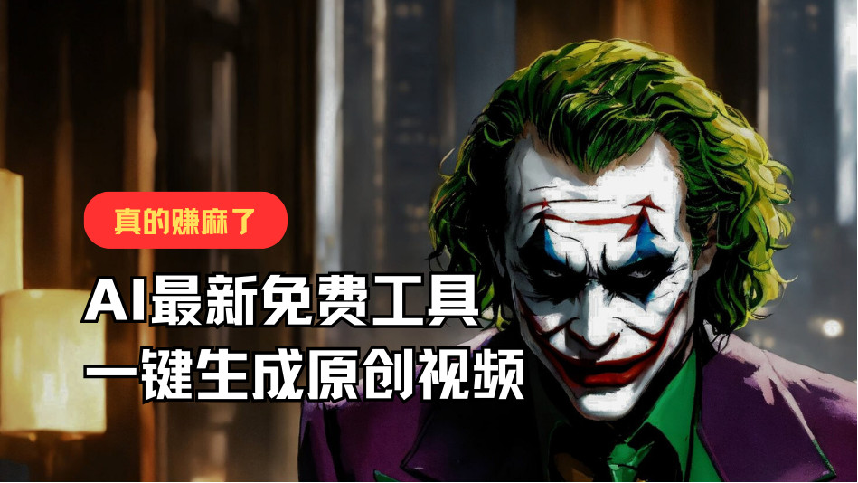 最新免费AI工具，一键生成原创视频，佛系搬运，轻松月入10000+！-易购网创