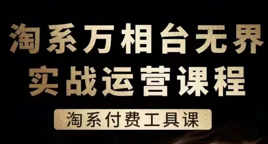 淘系万相台无界实战运营课，淘系付费工具课-易购网创