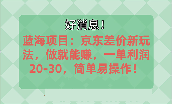 越早知道越能赚到钱的蓝海项目：京东大平台操作，一单利润20-30，简单…-易购网创