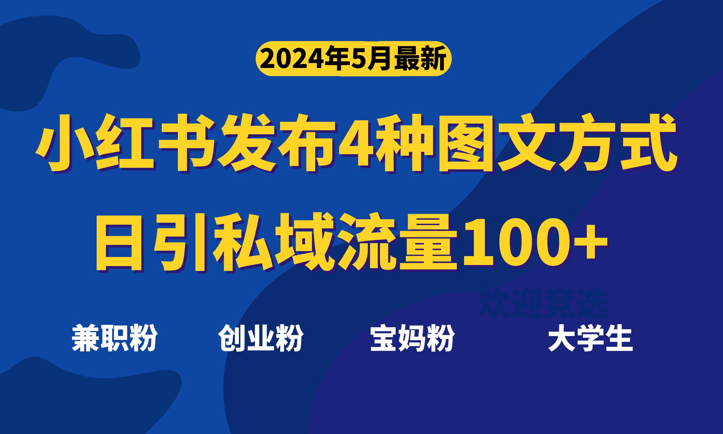 最新小红书发布这四种图文，日引私域流量100+不成问题，-易购网创