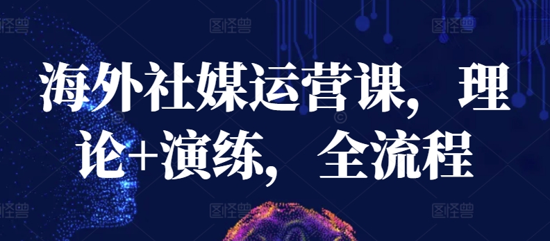 海外社媒运营课，理论+演练，全流程-易购网创
