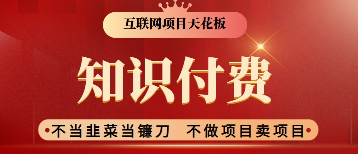 2024互联网项目天花板，新手小白也可以通过知识付费月入10W，实现财富自由-易购网创