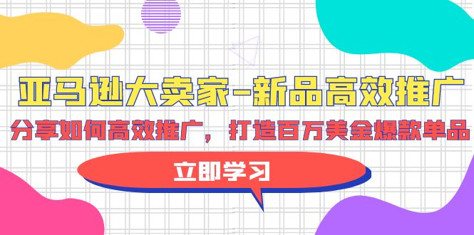 亚马逊 大卖家-新品高效推广，分享如何高效推广，打造百万美金爆款单品-易购网创