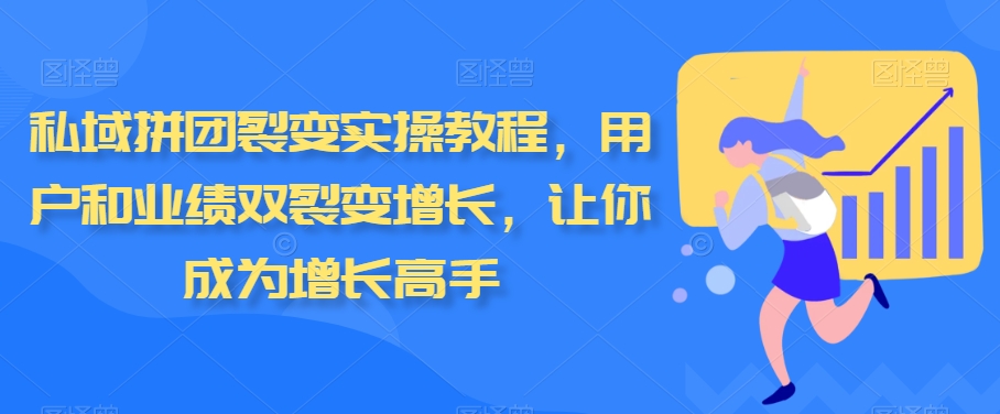 私域拼团裂变实操教程，用户和业绩双裂变增长，让你成为增长高手-易购网创