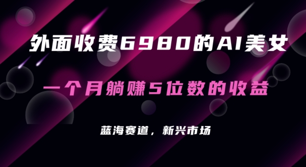 外面收费6980的AI美女项目！每月躺赚5位数收益（教程+素材+工具）-易购网创