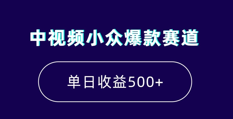 中视频小众爆款赛道，7天涨粉5万+，小白也能无脑操作，轻松月入上万-易购网创