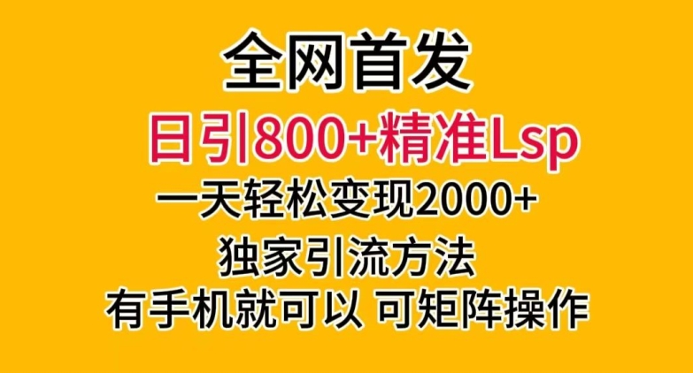 全网首发！日引800+精准老色批，一天变现2000+，独家引流方法，可矩阵操作【揭秘】-易购网创