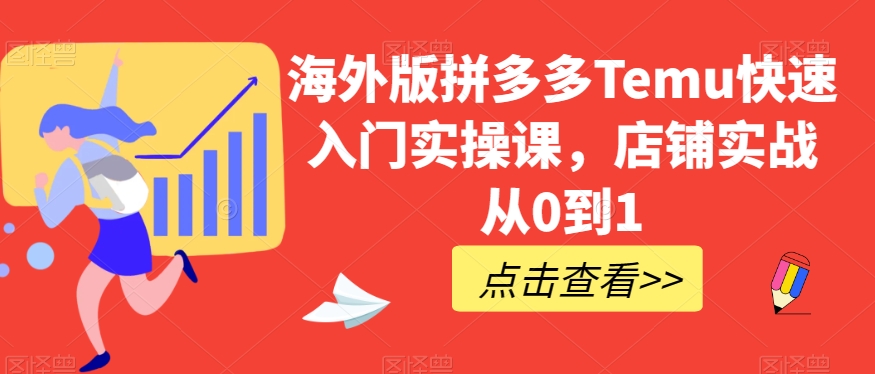 海外版拼多多Temu快速入门实操课，店铺实战从0到1-易购网创