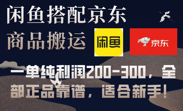 闲鱼搭配京东备份库搬运，一单纯利润200-300，全部正品靠谱，适合新手！-易购网创