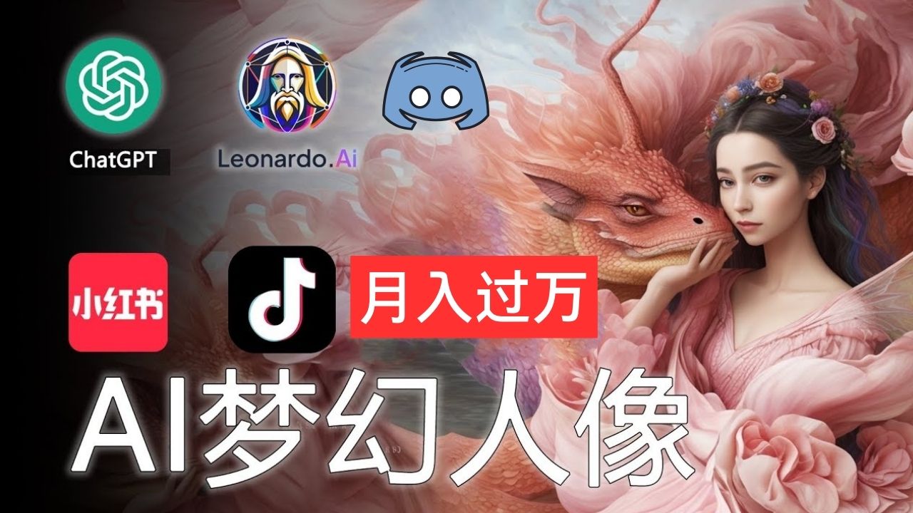 AI摄影梦幻人像：零基础也能月入过万的秘密-易购网创