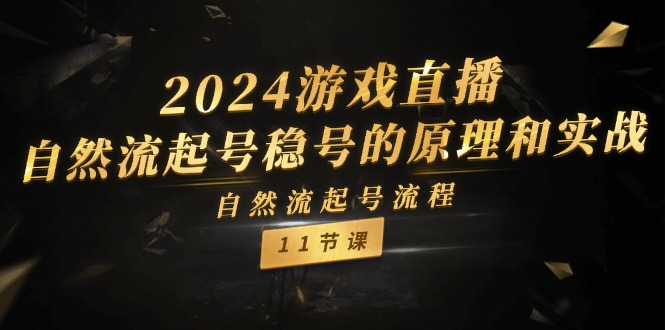 2024游戏直播-自然流起号稳号的原理和实战，自然流起号流程（11节）-易购网创