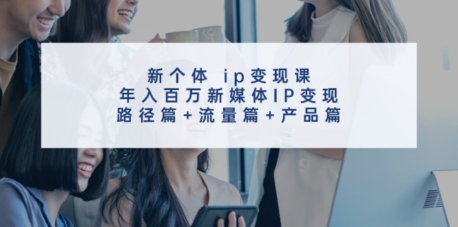 新个体ip变现课，年入百万新媒体IP变现，路径篇+流量篇+产品篇-易购网创