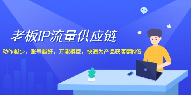 老板IP流量供应链，动作越少账号越好，万能模型快速为产品获客翻N倍！-易购网创