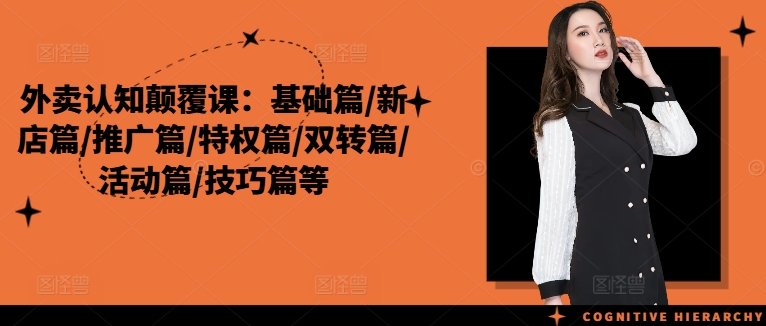 外卖认知颠覆课：基础篇/新店篇/推广篇/特权篇/双转篇/活动篇/技巧篇等-易购网创