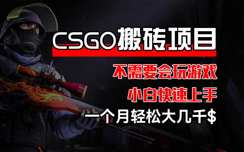 CSGO 装备搬砖项目，操作简单，不需要会玩游戏，小白也能快速上手，一…-易购网创