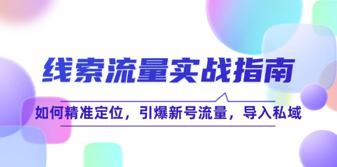 线 索 流 量-实战指南：如何精准定位，引爆新号流量，导入私域-易购网创