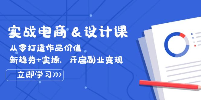 实战电商&设计课， 从零打造作品价值，新趋势+实操，开启副业变现-易购网创